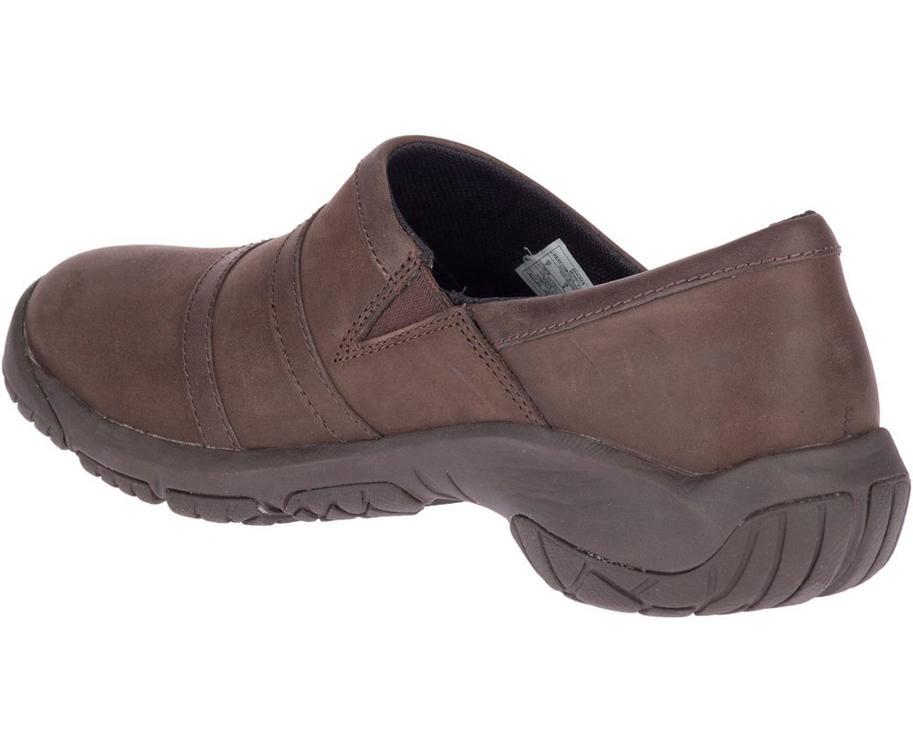 Slip On Senhora - Merrell Encore Moc 4 Couro - Marrom - TNL742608
